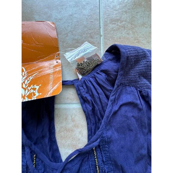 New without Tags ! Roberta‎ Freymann Hazel Top Navy Women size XS - Picture 5 of 11